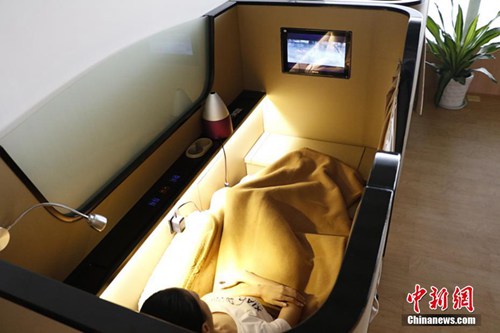國內首家“膠囊”旅館 有單獨淋浴間和衛生間（組圖）