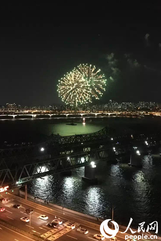 絢爛煙花點亮首爾夜空【組圖】