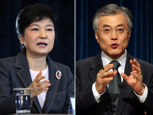 韓媒稱總統候選人樸槿惠、文在寅今晚舉行第一次電視討論