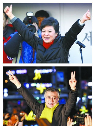 韓國總統大選19日舉行 樸文不分伯仲 最后一搏（資料圖）
