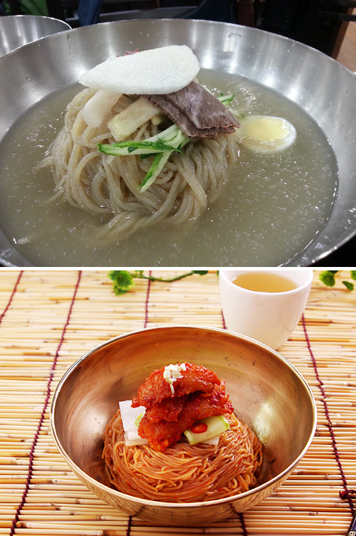 夏季防暑之王 盤點韓國各色冷面平壤式冷面（上圖）；咸興式冷面