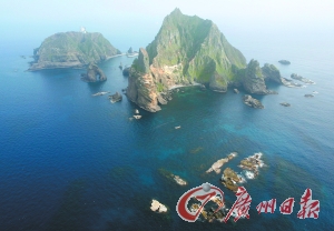 獨島（日本稱竹島）資料圖片。日本外務省在全球最大視頻分享網站上傳主張日本擁有獨島主權的日語視頻