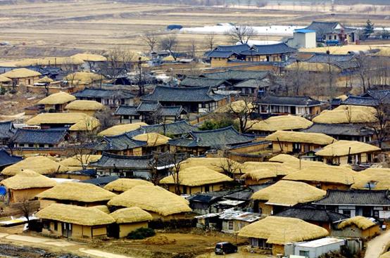 靜謐的河回村。5月黃金假日期間，眾多游客前來感受韓國傳統房屋的魅力。 